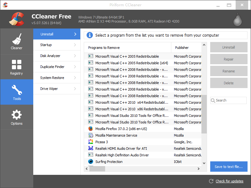 download freeware ccleaner software